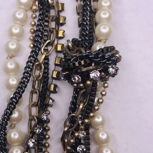 ADDITIONAL PICTURES J Crew Necklace Multi Strand Faux Pearl Chain Links